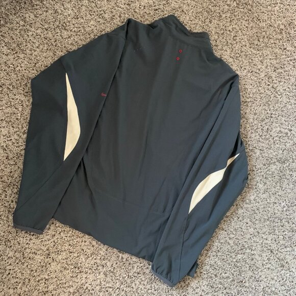 Nike Dri-Fit Mens Full-Zip Jacket Gray/White Size XL Athletic Lightweight Sports - Picture 3 of 6